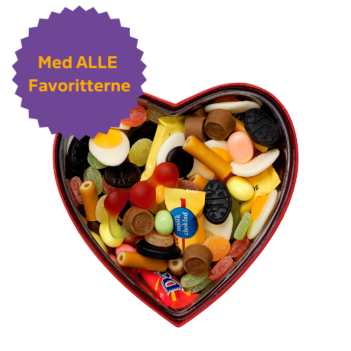 Hjerteæsker med Slikmix