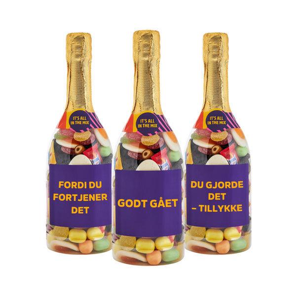Champagneflaske med Favorit Mix