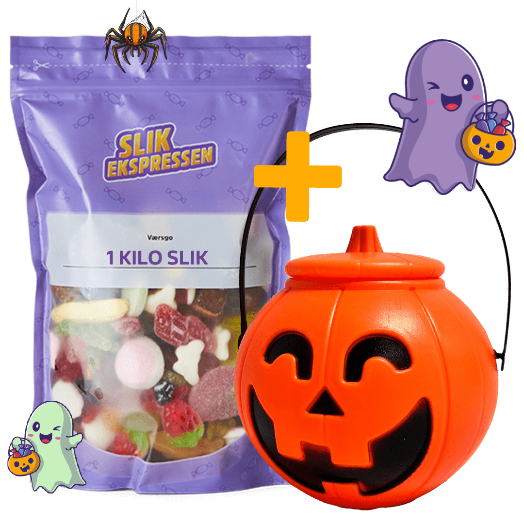 Halloween Spand og 1 kilo slik
