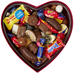 Hjerteæske m. chokolade