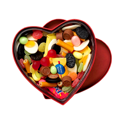 Hjerteæske med Favorit Mix