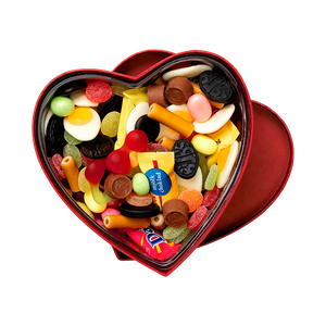 Hjerteæske med Favorit Mix