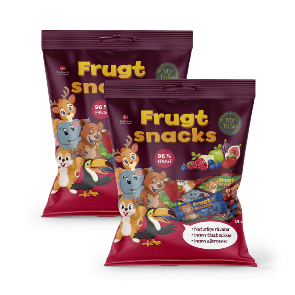Madpakkesnacks fra My bite. Nu på tilbud hos SlikEkspressen. 2 poser KUN 30 kr.