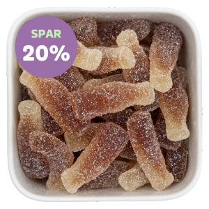 -20% Syrlige Cola Flasker
