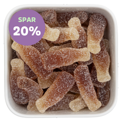 -20% Syrlige Cola Flasker