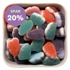 Berry Clouds fra Haribo – farverige, bløde vingummier med skum og bærsmag. Tilbud – spar 20%.