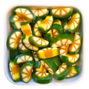 Citron Lime Skiver fra Vidal – sej vingummi med frisk smag af citron og lime.