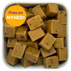 Cookie Dough Fudge fra Lonka – bløde fudgestykker med chokoladestykker i. Nyhed hos SlikEkspressen.