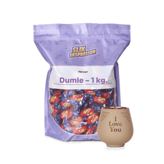 Dumle - 1 kg. + I Love You lysestage