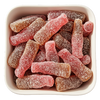 Fizzy Cherry Bottle fra Cloetta – sur kirsebærvingummi formet som små flasker.