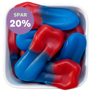 Gigant Tunger fra Candyland i Bland Selv Slik – store bløde vingummier med frugtsmag. Tilbud – spar 20%.