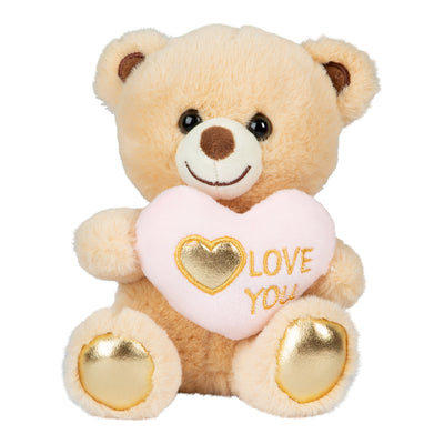 Guldbamse med LOVE YOU-hjerte og gyldne detaljer fra SlikEkspressen.