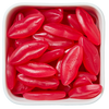 Hot Lips fra Astra Sweets – røde læbeformede vingummier med frugtsmag i Bland Selv Slik.