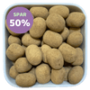 Hvid Choko Lakrids fra Narr – hvid chokolade med saltlakrids og lakridspulver i Bland Selv Slik. Tilbud - spar 50%.
