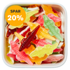 Flerfarvede krokodiller i vingummi og skum fra Astra Sweets – en sjov og populær variant i Bland Selv Slik. Tilbud - spar 20%.