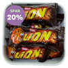 Lion fra Nestlé – minichokoladebar med karamel, sprød vaffel og knas i Bland Selv Slik. Tilbud - spar 20%.