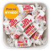 Love Hearts fra Swizzels – små indpakninger med 7 frugtige hjertepastiller med forskellige beskeder. Nyhed hos SlikEkspressen.