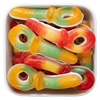 Maxi Sutter fra Haribo – store vingummier med skum og frugtsmag i Bland Selv Slik hos SlikEkspressen.