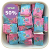Mega Bubblizz fra Lutti – tyggegummi med tutti frutti-smag og tatovering i hver pakke. Bland Selv Slik tilbud – spar 50%.