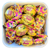 Nöt-Creme Passion fra Printzells – fyldte chokolader med passionsfrugtsmag i gul og pink indpakning.