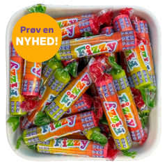 PEZ Fizzy Roll – brusende pastiller i farverig indpakning med frugtsmag. Nyhed hos SlikEkspressen.