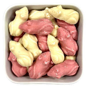 Pink & Hvide Mus