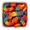 Rainbow Mix fra Cloetta – bløde vingummier med frugtsmag formet som regnbuer, hjerter, enhjørninger og LOVE.