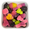 Vingummier med lakrids og frugtsmag i girl power-former – Sheroes Mix fra Katjes.