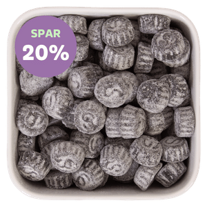 Sisu Salty Salmiak fra Cloetta – slik med smag af saltet salmiak og fint sukkerdrys. Tilbud – spar 20%.