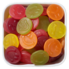 Smileys fra Malaco i Bland Selv Slik – farverige vingummier med frugtsmag og glade ansigter.