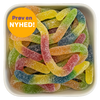 Sour Neon Worms fra Cloetta – syrlige vingummiorme med frugtsmag. Nyhed i SlikEkspressens Bland Selv Slik.