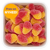 Sour Peach Hearts fra Cloetta – røde og orange syrlige vingummihjerter med frugtsmag. Nyhed hos SlikEkspressen. 