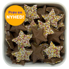 Stjerneskud fra Hannah’s – Stjerneformet slik med chokoladesmag og farverige sukkerkugler. Nyhed hos SlikEkspressen.