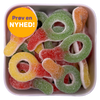 Store Sutter Sur & Skum fra Haribo – store farverige frugtsutter med syrlig vingummi og skum. Nyhed i Bland Selv Slik hos SlikEkspressen.