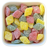 Syrlige Frugt Diamanter fra Malaco i Bland Selv Slik – vingummi med frugtsmag og syrligt sukkerdrys.