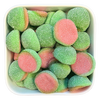 Vandmelon Bomber fra Cloetta – grønne og pink sukkerdryssede vingummier med vandmelonsmag.