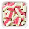 Watermelon Slices fra Vidal – bløde vingummiskiver med vandmelonsmag og sukkerdrys.