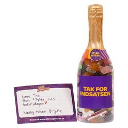 Tak for indsatsen - Champagneflaske