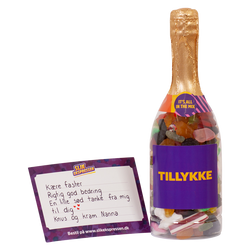 Tillykke - Champagneflaske