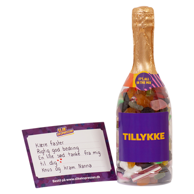 Tillykke - Champagneflaske