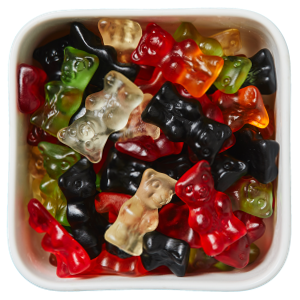 Bløde Bjørne fra Haribo – Farverige vingummibamser med blød konsistens og frugtsmag.