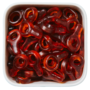 Colasutter fra Haribo – vingummi med colasmag formet som sutter i SlikEkspressens Bland Selv Slik.