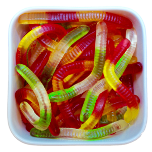 Worms fra Trolli – farverige vingummiorme med frugtsmag i Bland Selv Slik fra SlikEkspressen.